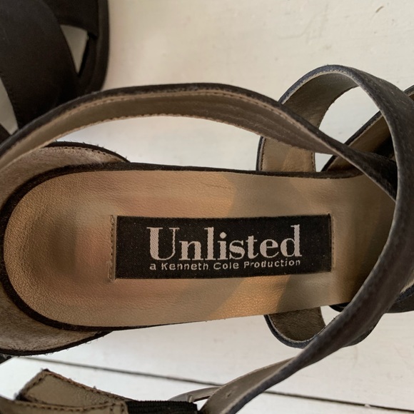 Unlisted black open toe chunky heel shoes Size 8.5 - Picture 4 of 6